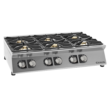 6 BURNER GAS HOB - TOP