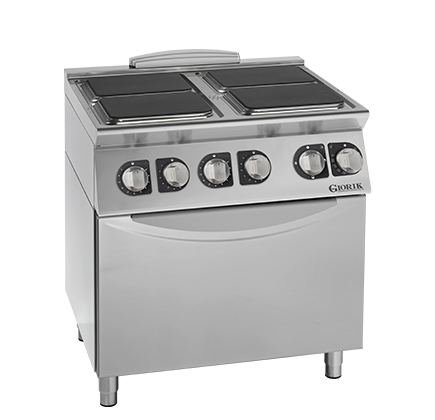 CUCINA 4 PIASTRE QUADRE ELETTRICHE SU FORNO ELETTRICO