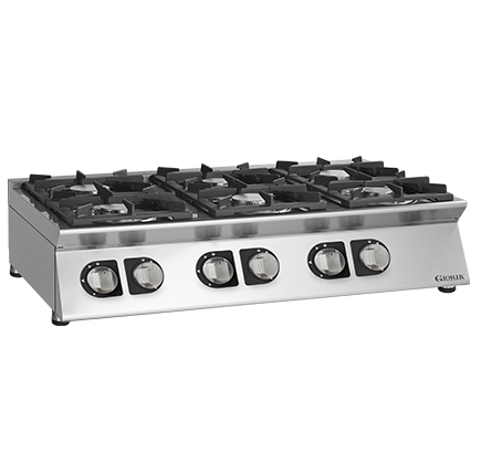 6 BURNER BASIC GAS HOB - TOP