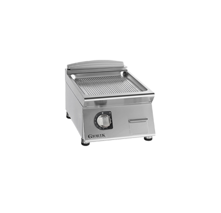 ELECTRIC FRY TOP, TOP -  CHROME-PLATED SATIN-FINISH RIBBED GRIDDLE