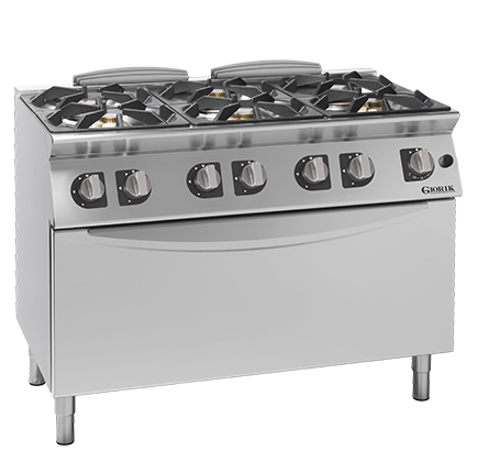 COCINA A GAS 6 QUEMADORES CON HORNO A GAS MAXI