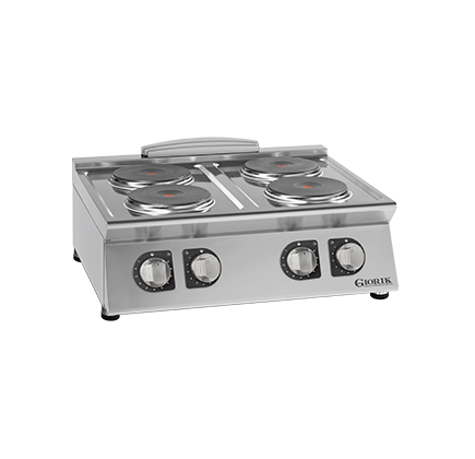 4 ROUND PLATE ELECTRIC HOB - TOP