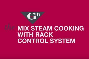 Mix steam cooking with rack control system